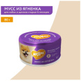 Влажный дополнительный корм для собак и щенков старше 6 месяцев Мнямс На каждый день Мусс из ягненка (80 гр.)