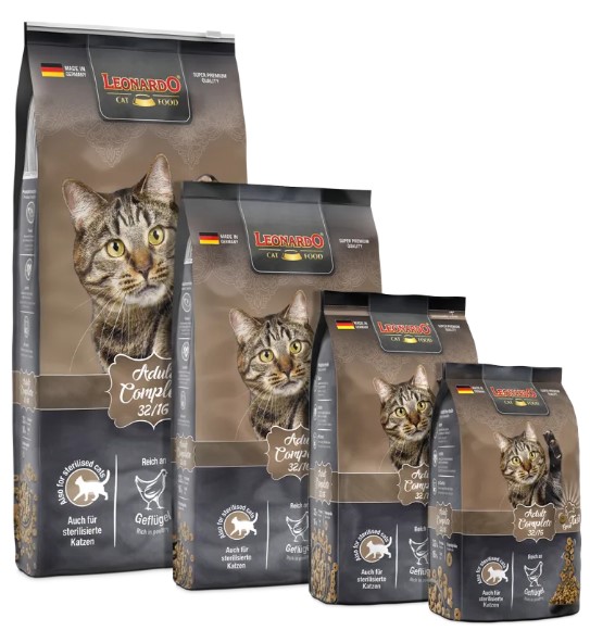 Сухой корм для кошек Leonardo Complete 32/16 Adult Cat  (1,8 кг)