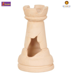 Декорация GLOXY Шахматная фигура Ладья белая 7х7х12 см