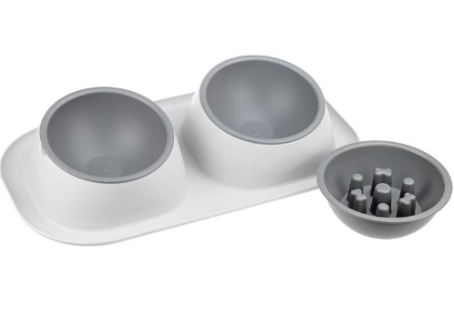 Миска для животных Papa&Mama Pet Твикс Макси (с подарком) (0.45 л /0.3 л)