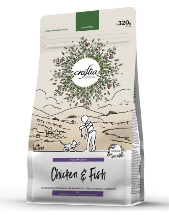 Сухой корм для котят CRAFTIA HARMONA Kitten (курица, рыба)
