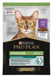 Влажный корм для кошек Pro Plan Sterilised MAINTENANCE Adult кусочки в соусе (утка)
