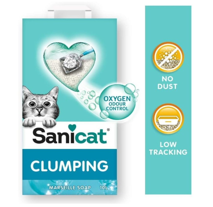Наполнитель бентонитовый Sanicat Clumping Marseillе soap (аромат марсельского мыла) (8 л)