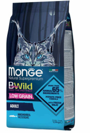 Сухой корм для кошек Monge Cat Bwild Low Grain Adult (анчоус)