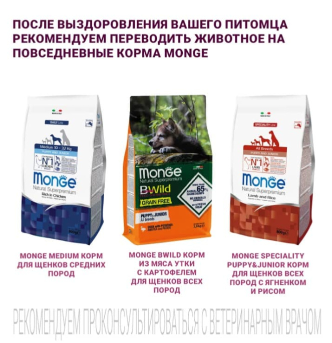 Сухой корм для щенков Monge VetSolution Gastrointestinal Puppy (5 кг)