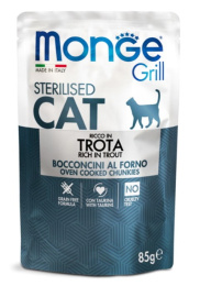 Влажный корм для кошек Monge Cat Grill Sterilised (форель)