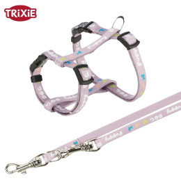 Шлея с поводком для щенков TRIXIE Junior (светло-сиреневый)