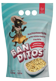 Наполнитель древесный комкующийся для кошачьих туалетов Banditos