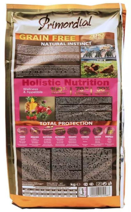 Сухой корм для щенков Primordial Puppy (курица, морская рыба) (20 кг)