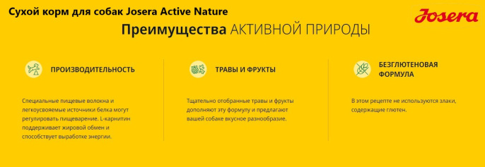 Сухой корм для собак Josera Active Nature (12,5 кг)
