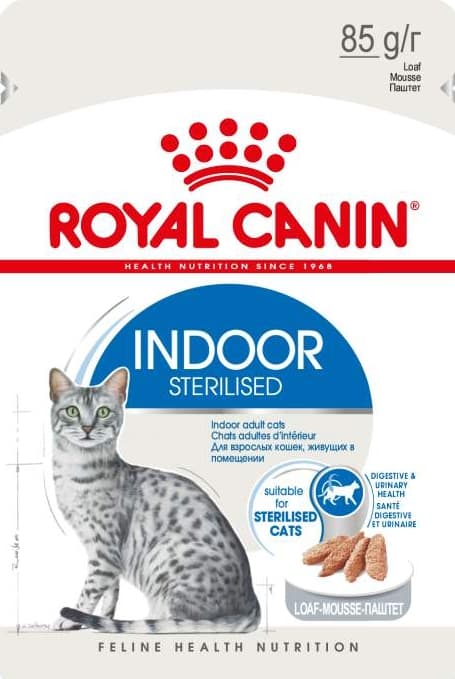 Влажный корм для кошек Royal Canin INDOOR STERILISED LOAF (паштет) (85 гр*12 шт)