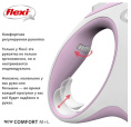 Поводок-рулетка Flexi NEW COMFORT (трос) нежно-розовый (20кг/8м)