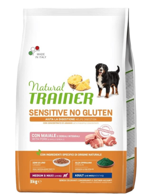 Сухой корм для собак Trainer Natural Sensitive Medium&Maxi Adult (свинина) (3 кг)