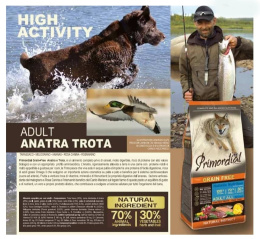 Сухой корм для собак Primordial Dog Adult (форель, утка)