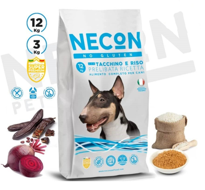 Сухой корм для собак Necon Prelibata Adult (индейка, рис) (3 кг)