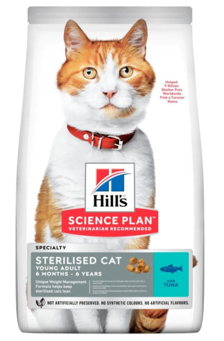 Сухой корм для кошек Hill's Science Plan Sterilized Cat (тунец)