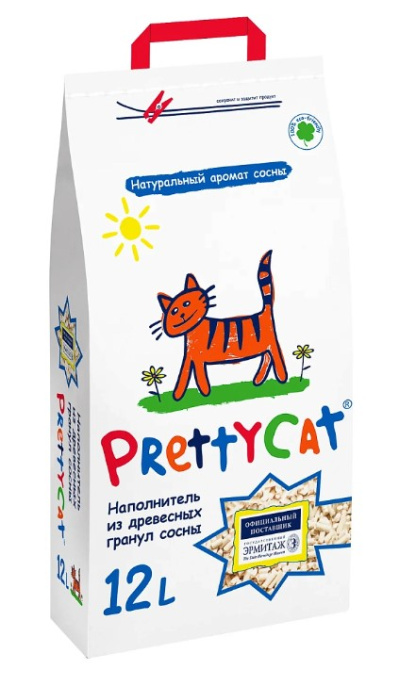 Наполнитель PrettyCat впитывающий древесный Wood Granules (4 кг (12 л))