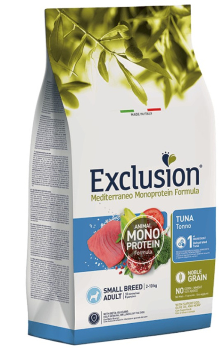 Сухой корм для собак EXCLUSION Monoprotein Noble Grain Adult Small (тунец) (2 кг)