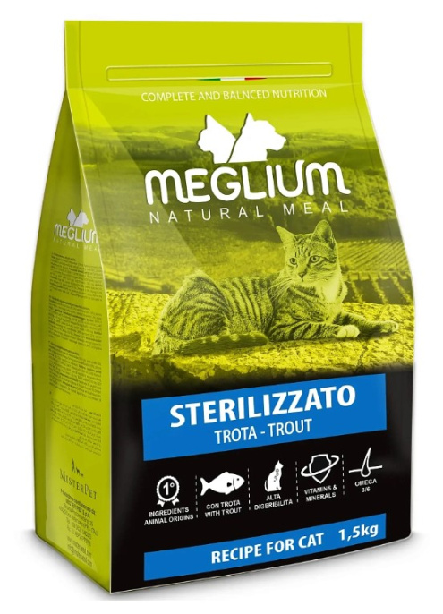 Сухой корм для стерилизованных кошек Meglium Neutered Adult Cat (форель) (1,5 кг)