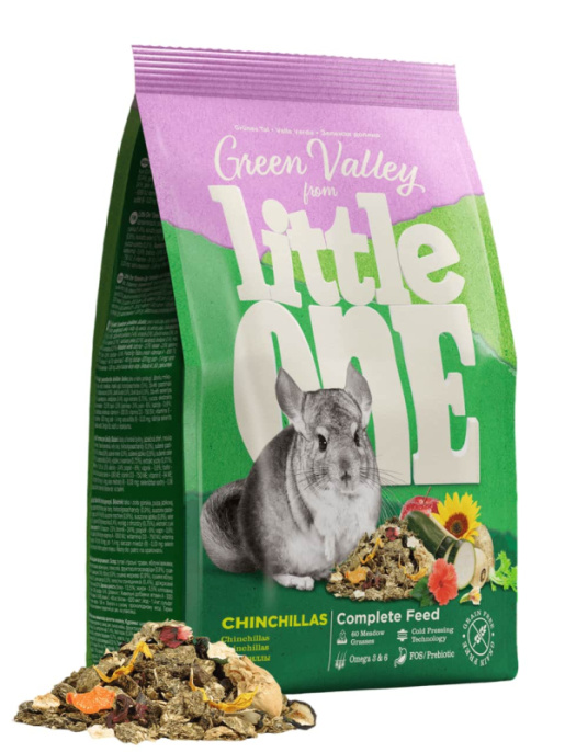 Корм для шиншилл Little One "Зеленая долина" (750 гр + Колокольчик)