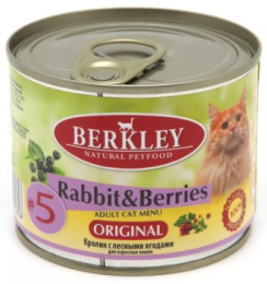 Консервы для кошек Berkley (кролик с ягодами)