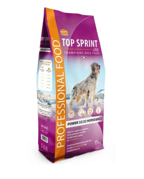 Сухой корм для собак Cennamo Top Sprint Power Adult Dog (конина, рис) (15 кг)