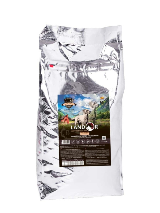 Сухой корм для щенков LANDOR Dog Puppy Large Breed (ягненок, рис) (3 кг)