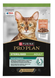 Влажный корм для кошек Pro Plan Sterilised MAINTENANCE Adult в соусе (лосось)