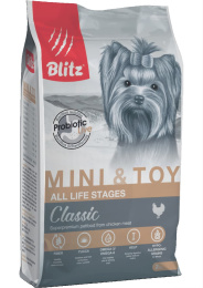 Сухой корм для собак Blitz Classic Mini & Toy Breeds Dog All Life Stages