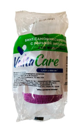 Бинт самофиксирующийся c горьким вкусом Valta Care Premium 7.5х450 см, фиолетовый