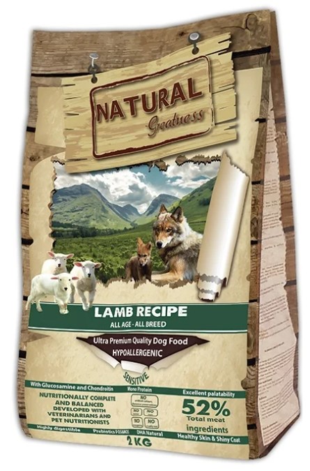 Сухой корм для собак Natural Greatness Lamb Recipe Sensitive All Age (ягненок) (2 кг)
