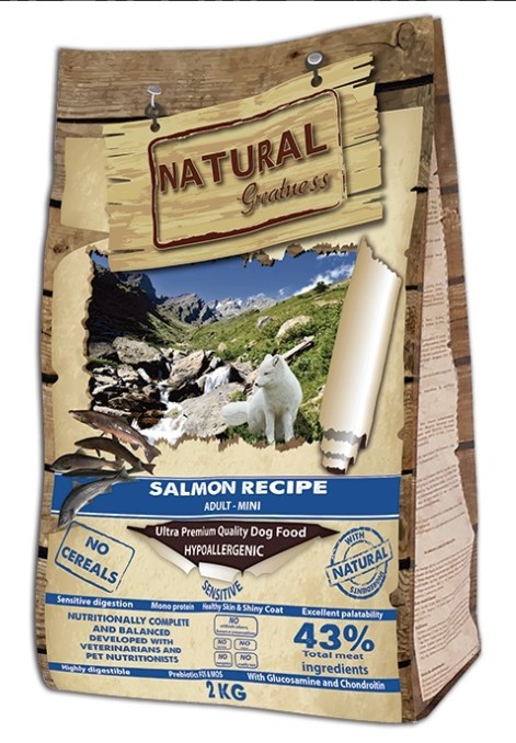 Сухой корм для собак Natural Greatness Salmon Recipe Sensitive Mini Adult (лосось) (2 кг)
