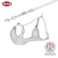Шлея с поводком для щенков TRIXIE Junior-soft (светло-серый) (S-M 26-34 см/10 мм)