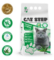 Cat Step Наполнитель белый комкующийся минеральный для кошек Compact White Aloe Vera (5 л)