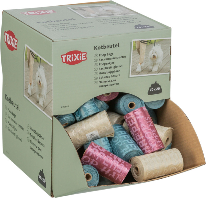 Набор одноразовых пакетов для уборки за собаками TRIXIE (1 рулон по 20 пакетов)