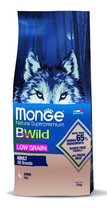 Сухой корм для собак Monge Dog BWild LG Adult All Breeds (гусь) (2,5 кг)