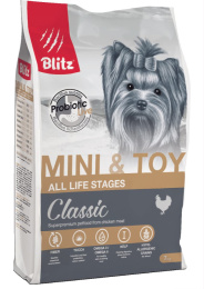 Сухой корм для собак Blitz Classic Mini & Toy Breeds Dog All Life Stages