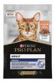 Влажный корм для кошек Pro Plan INDOOR Adult в соусе (лосось) (85 гр)