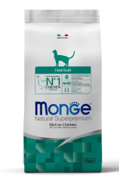 Сухой корм для кошек Monge Cat Hairball (курица)