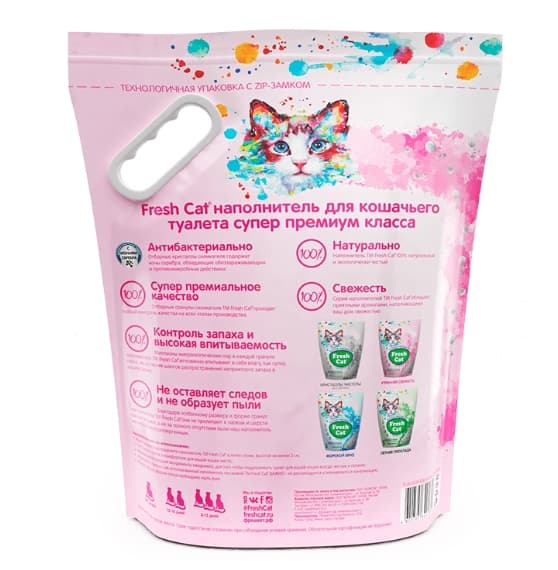 Силикагелевый наполнитель Fresh Cat Утренняя свежесть
