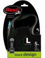Поводок-рулетка Flexi BLACK DESIGN лента, синий (S,15кг/5м)