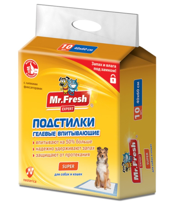Гелевые пеленки для собак Mr.Fresh Super (40х60 (10 шт.))