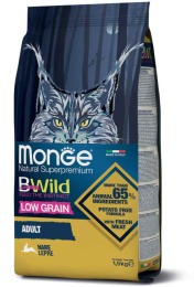 Сухой корм для кошек Monge Cat Bwild Low Grain Adult (зайчатина)