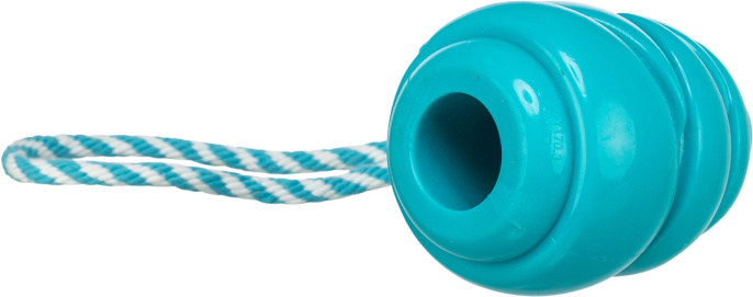 Игрушка для собак TRIXIE "Сверхпрочный мяч" на верёвке (33/5,1 см, цвет петроль)