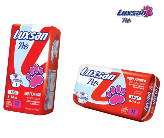 Подгузники для животных LUXSAN Premium (L 8-14 кг (12 шт))