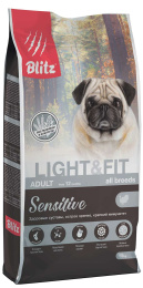 Сухой корм для собак Blitz Sensitive Light & Fit Adult Dog All Breeds (индейка)