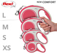 Поводок-рулетка Flexi NEW COMFORT (лента) красный (XS, 12кг/3м)