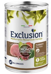 Консервы для собак Exclusion Monoprotein Formula Adult Dog (индейка) 