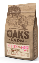 Сухой корм для котят OAK'S FARM Grain Free Kitten (лосось)
