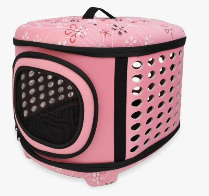Складная сумка-переноска для кошек и собак мелких пород Papa&Mama Pet (L, 45смх34смх32 см)